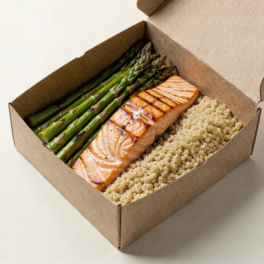 Balanced salmon meal assembly